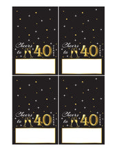 Load image into Gallery viewer, 40th Birthday Food Labels