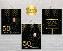 Load image into Gallery viewer, Funny 50th Birthday Party Signs