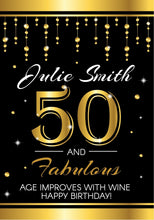 Load image into Gallery viewer, 50th Birthday Wine Label