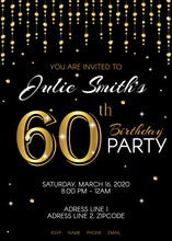 Load image into Gallery viewer, 60th Birthday Party Invitation