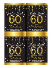 Load image into Gallery viewer, 60th Birthday Wine Labels