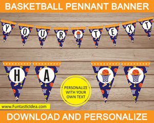 Basketball Party Pennant Banner