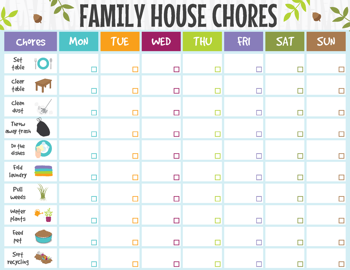 Family Chore Cleaning Chart | Household Planner & Cleaning Schedule – Funtastic Idea family-chore-cleaning-chart-household-planner-cleaning-schedule-funtastic-idea