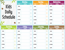 Load image into Gallery viewer, Editable Kids Daily Schedule