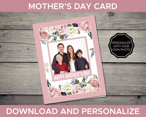 Mothers Day Card Personalized with a Photo