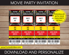 Load image into Gallery viewer, Movie Party Invitation