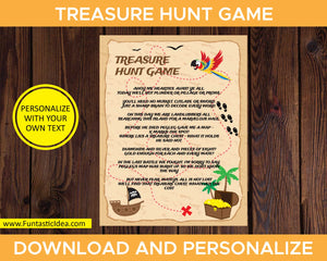 Treasure Hunt Party Game Intructions