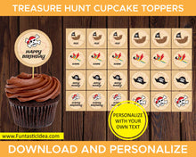 Load image into Gallery viewer, Treasure Hunt Party Cupcake Toppers