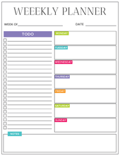 Load image into Gallery viewer, Weekly Planner