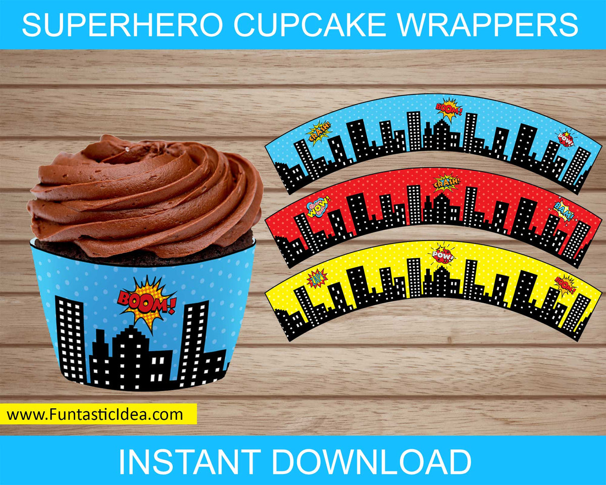 Superhero Cupcake Wrappers 