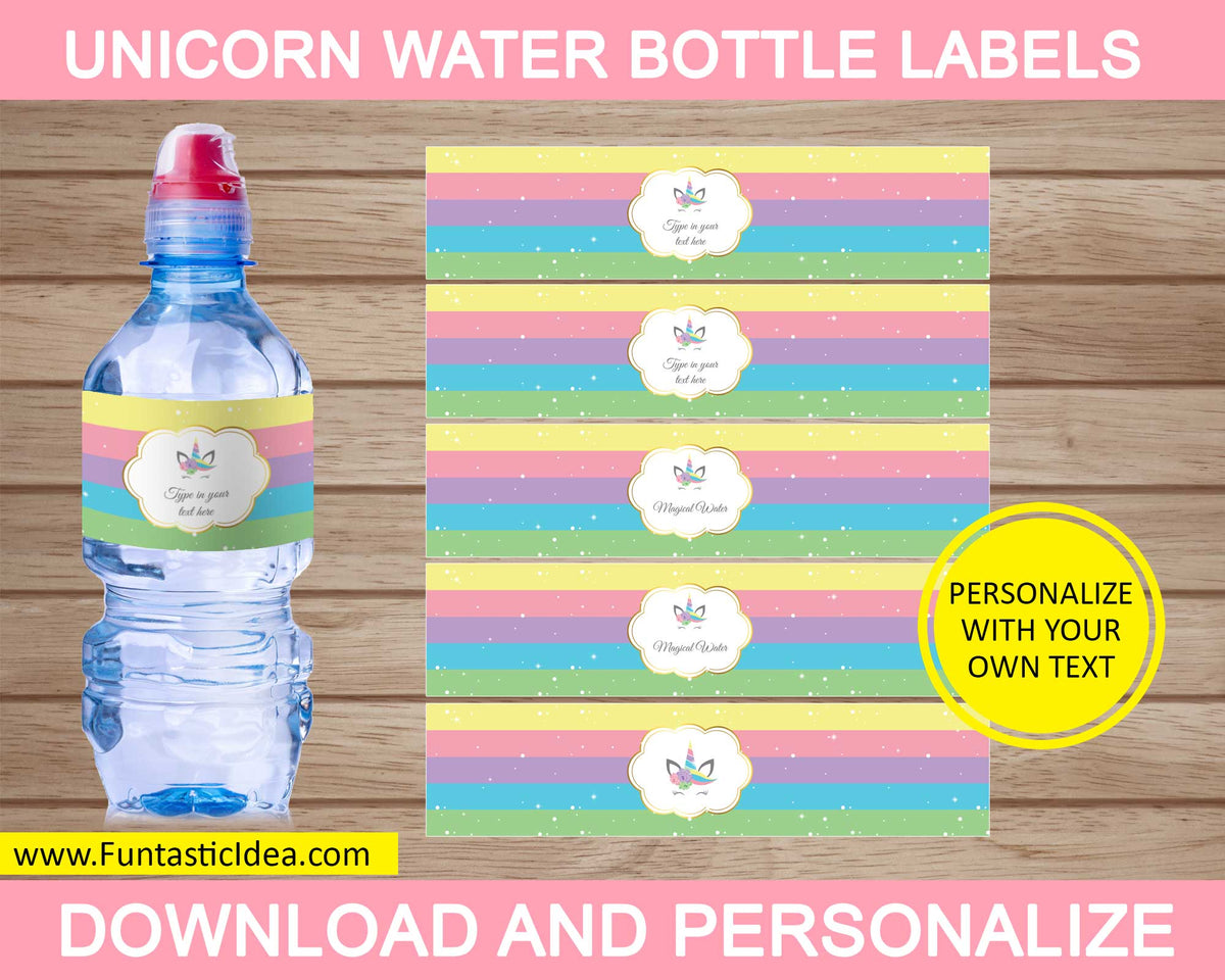 Unicorn Water Bottle Labels | Uniquely Designed & Easily Personalized – Funtastic Idea unicorn-water-bottle-labels-uniquely-designed-easily-personalized-funtastic-idea