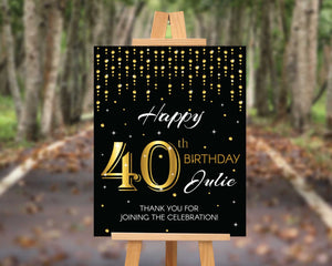 40th Birthday Party Sign