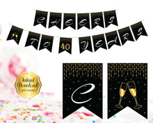 Load image into Gallery viewer, 40th Birthday Pennant Banner