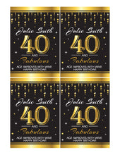 Load image into Gallery viewer, 40th Birthday Wine Labels Printables