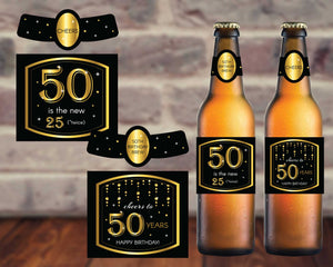 50th Birthday Beer Labels