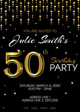 Load image into Gallery viewer, 50th Birthday Party Invitation