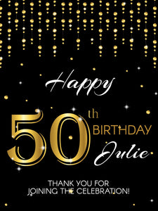 50th Birthday Party Sign