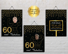 Load image into Gallery viewer, Funny 60th Birthday Party Signs