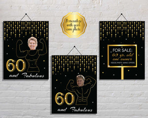 Funny 60th Birthday Party Signs