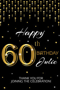 60th Birthday Party Sign