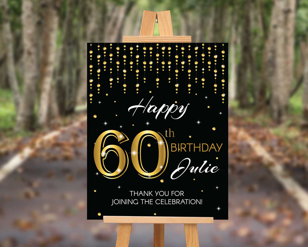60th Birthday Party Sign