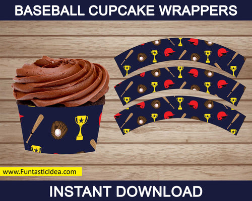 Baseball Party Cupcake Wrappers