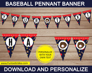Baseball Party Pennant Banner