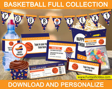 Load image into Gallery viewer, Basketball Party Invitation