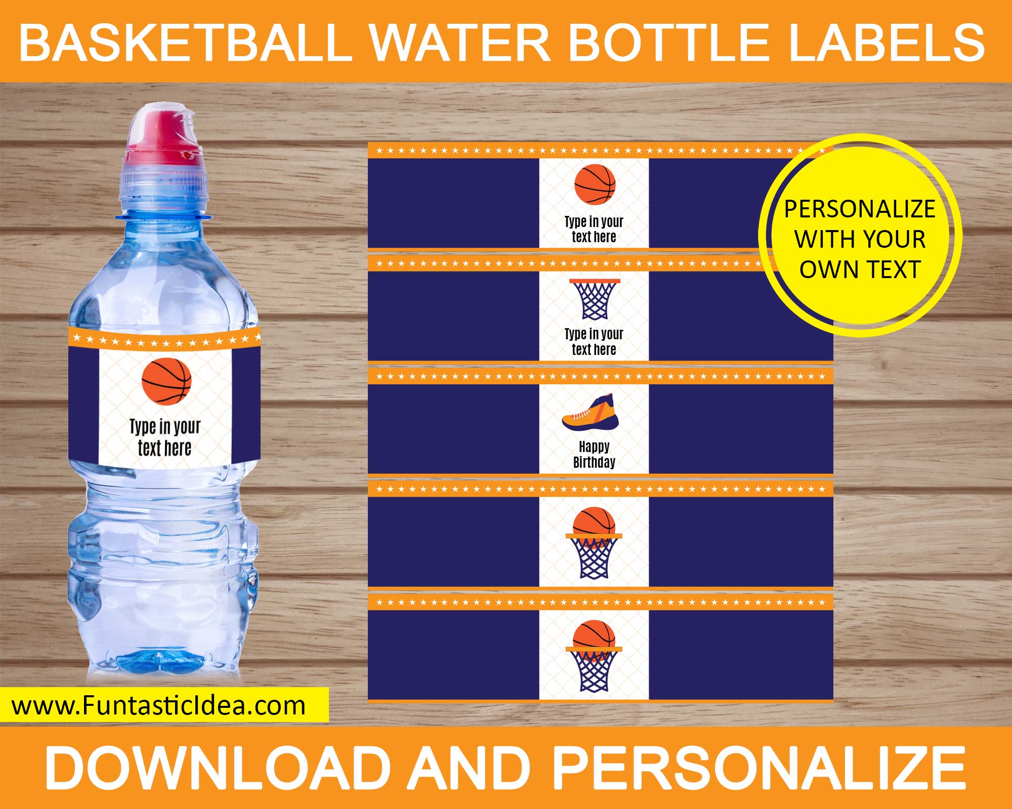 basketball-water-bottle-labels-uniquely-designed-easily-personalized-funtastic-idea for Free Printable Nerf Water Bottle Labels Basketball Water Bottle Labels | Uniquely Designed & Easily Personalized – Funtastic Idea for Free Printable Nerf Water Bottle Labels