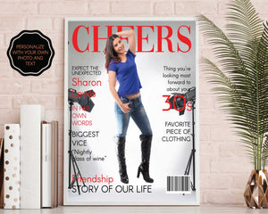 Birthday Fashion Magazine Gift with Light Cover| Editable Digital File