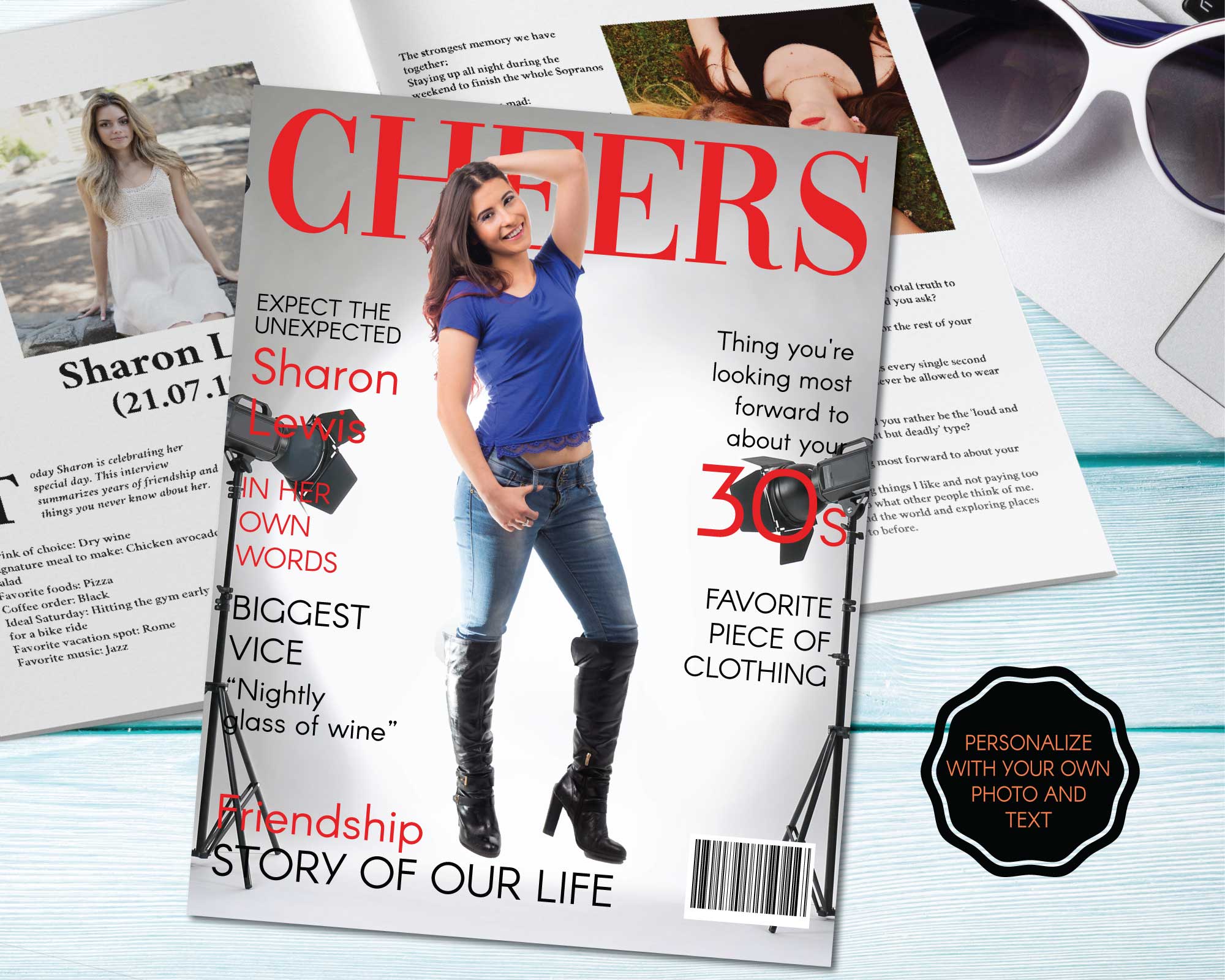 Personalized Birthday Magazine Poster Gift | Unique Birthday Gift ...