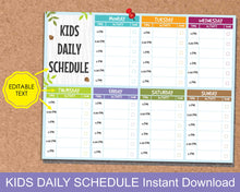 Load image into Gallery viewer, Kids Daily Schedule, Kids After School Activity Planner