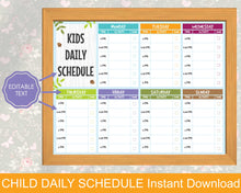 Load image into Gallery viewer, Kids Daily Schedule