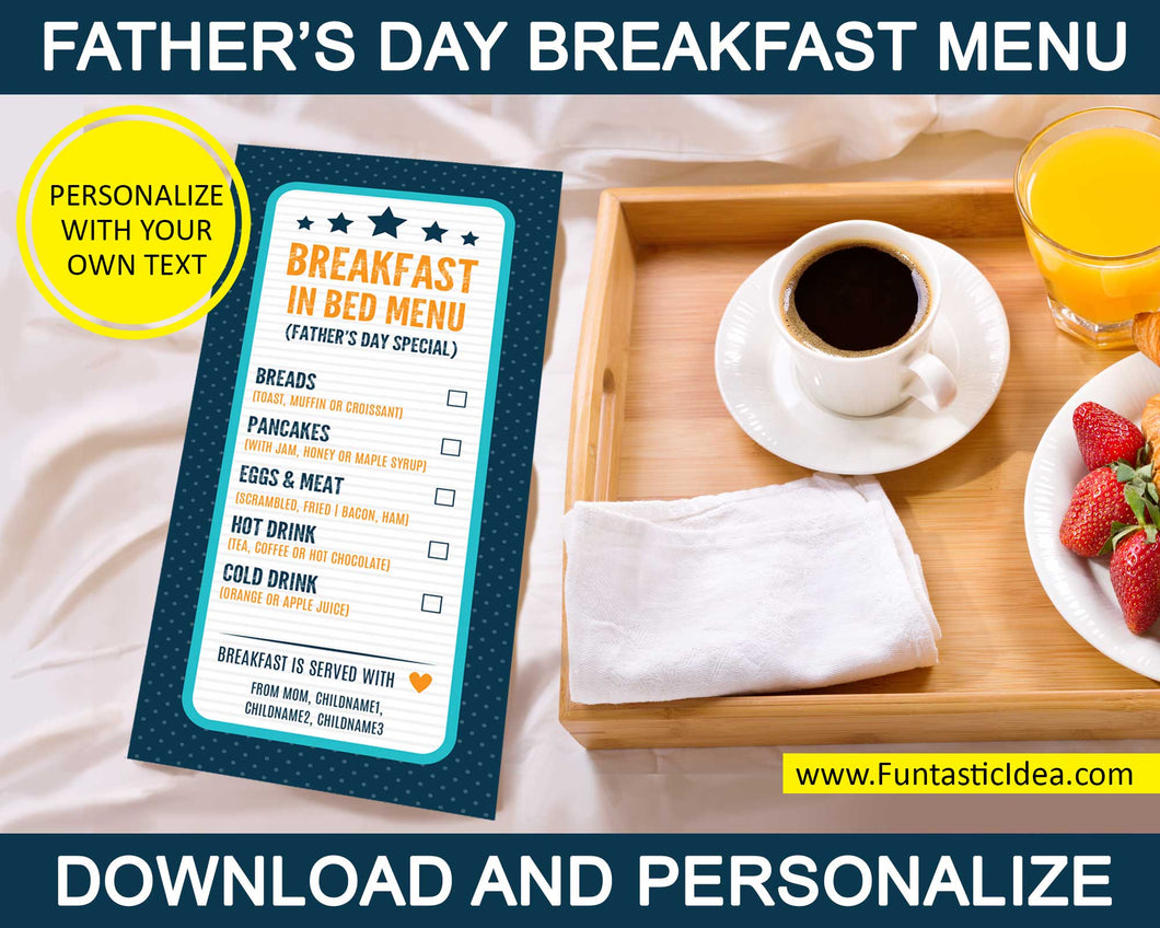 Father's Day Breakfast-in-Bed Menu