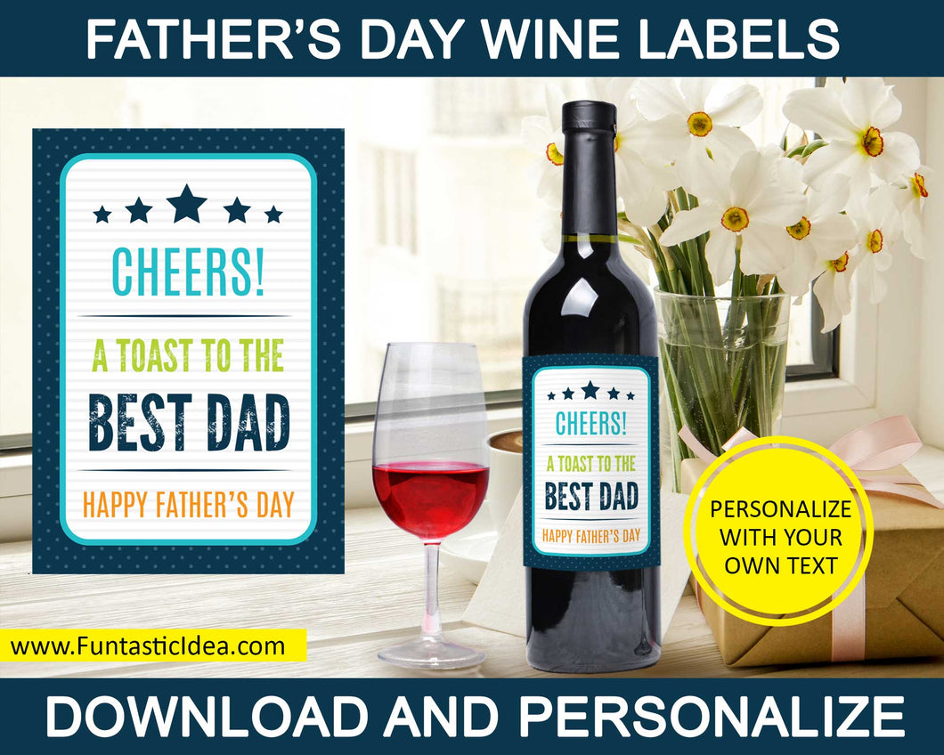 Father's Day Wine Label