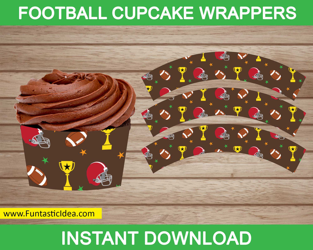Football Party Cupcake Wrappers
