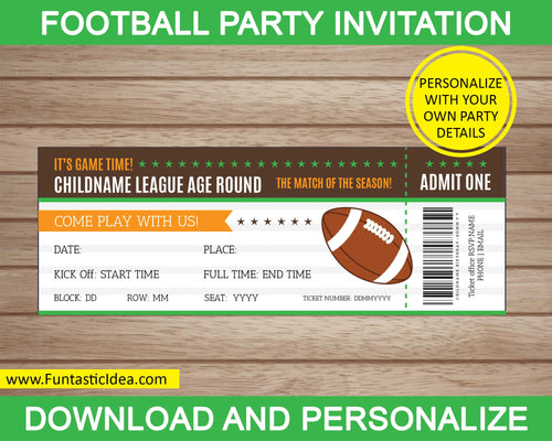 Football Party Invitation
