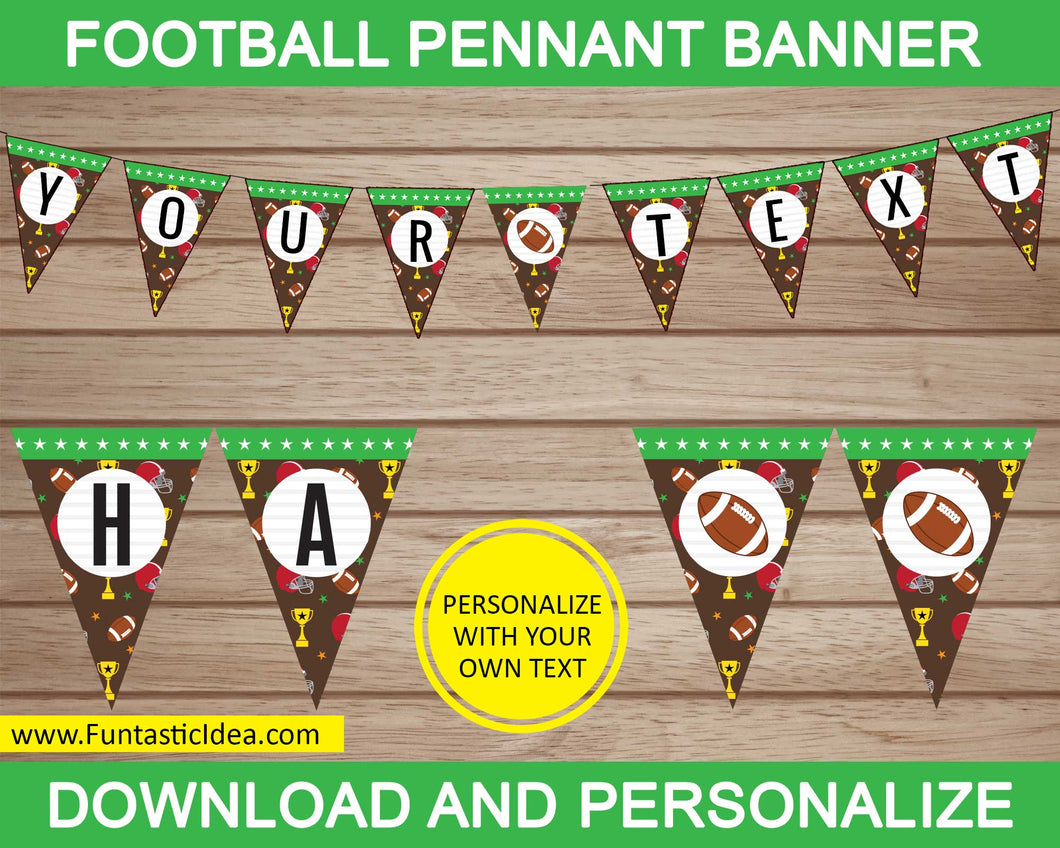 Football Party Pennant Banner