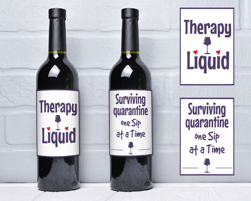 Funny Surviving Quarantine Wine Labels