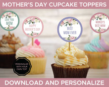 Load image into Gallery viewer, Mothers Day Cupcake Toppers
