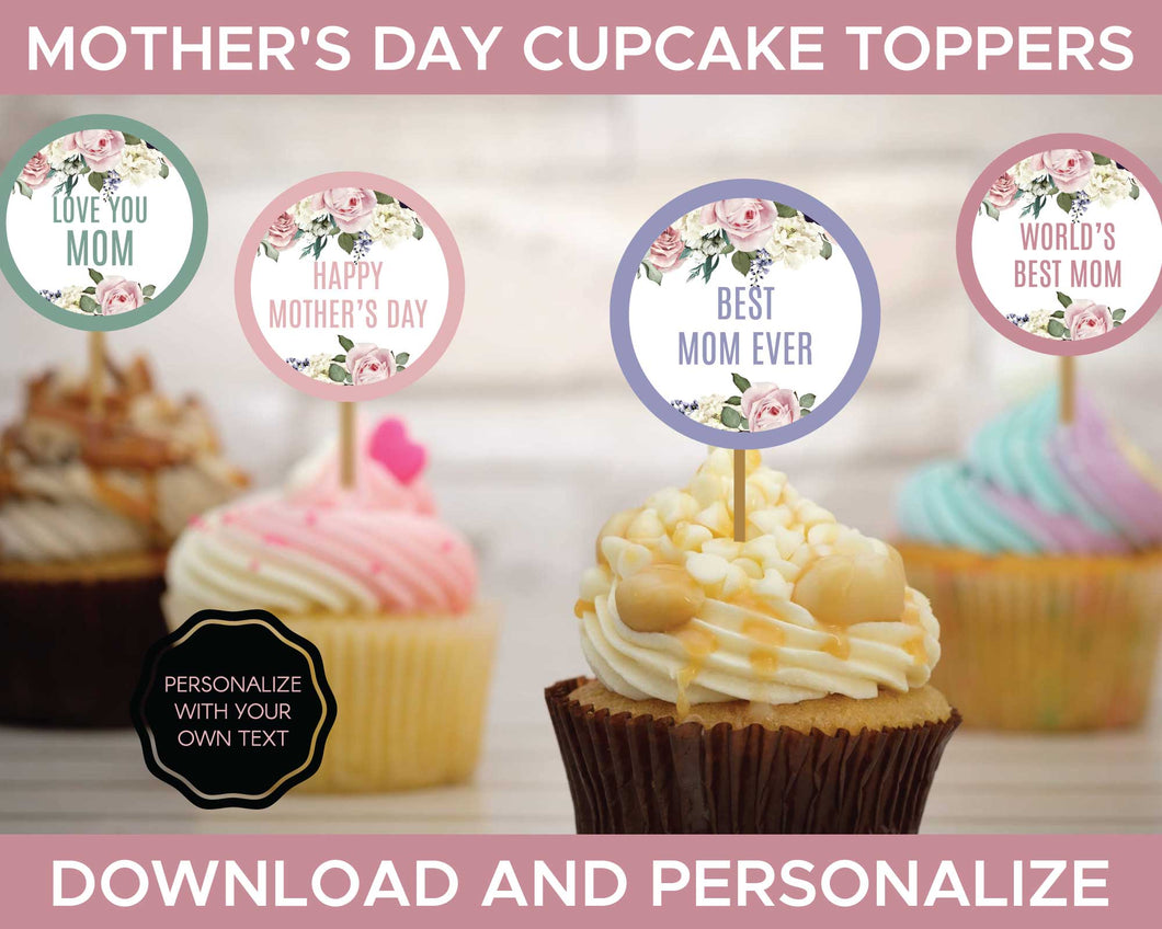 Mothers Day Cupcake Toppers