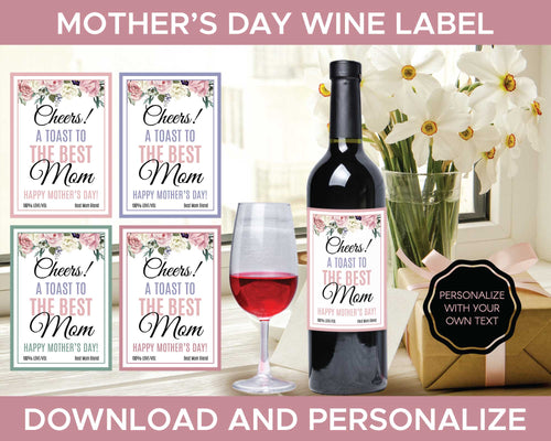 Mothers Day Wine Labels
