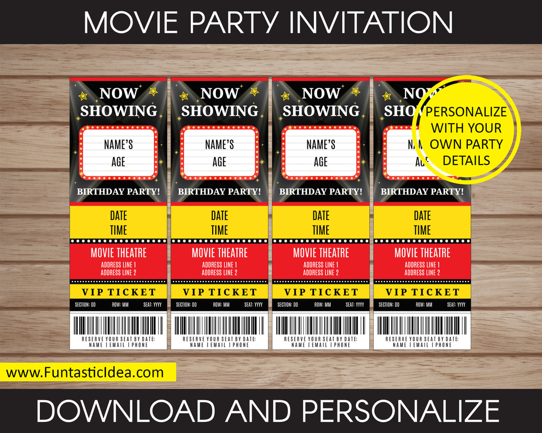 Movie Party Invitation