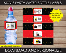 Load image into Gallery viewer, Movie Party Water Bottle Labels