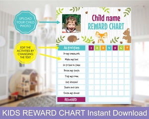 Personalized Reward Chart for Kids