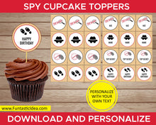 Load image into Gallery viewer, Spy Party Cupcake Toppers