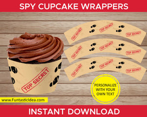 Spy Party Cupcake Wrappers