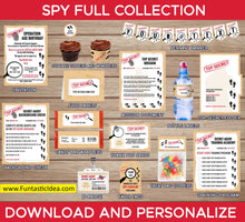 Load image into Gallery viewer, Spy Party Invitation and Decorations