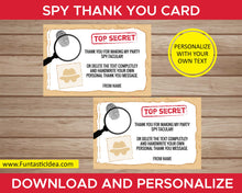 Load image into Gallery viewer, Spy Party Thank You Cards