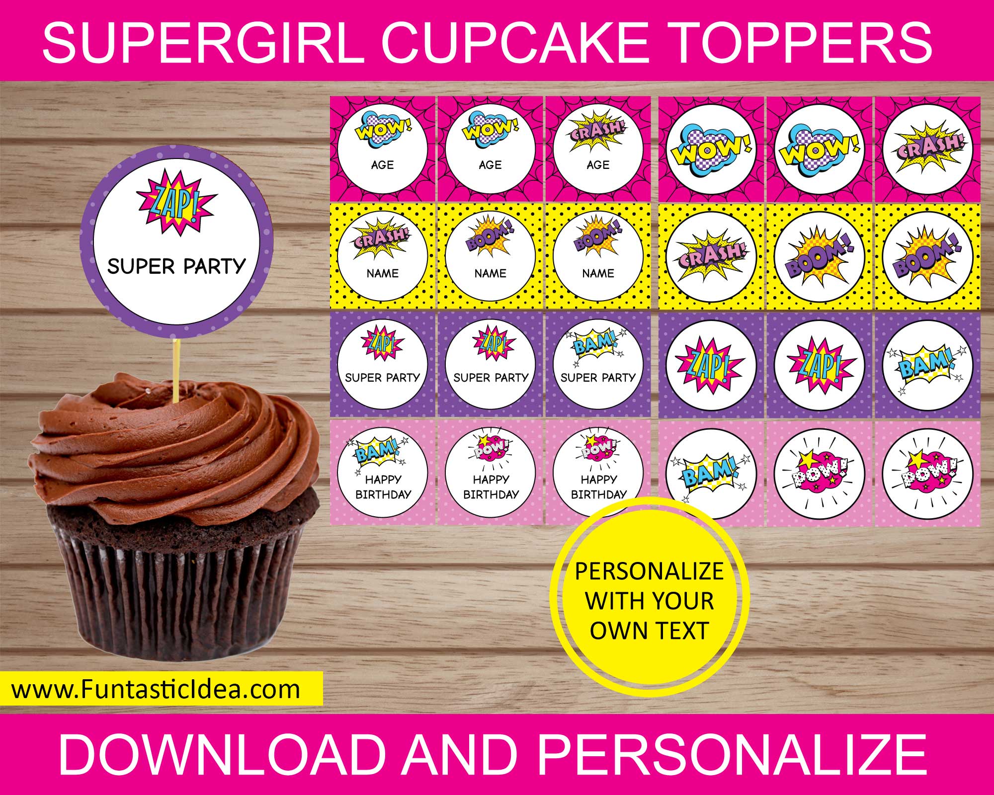 Supergirl Cupcake Toppers | Uniquely Designed & Easily Personalized – Funtastic Idea supergirl-cupcake-toppers-uniquely-designed-easily-personalized-funtastic-idea